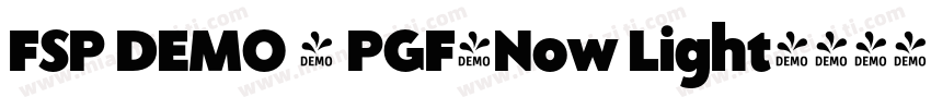 FSP DEMO - PGF-Now Light字体转换